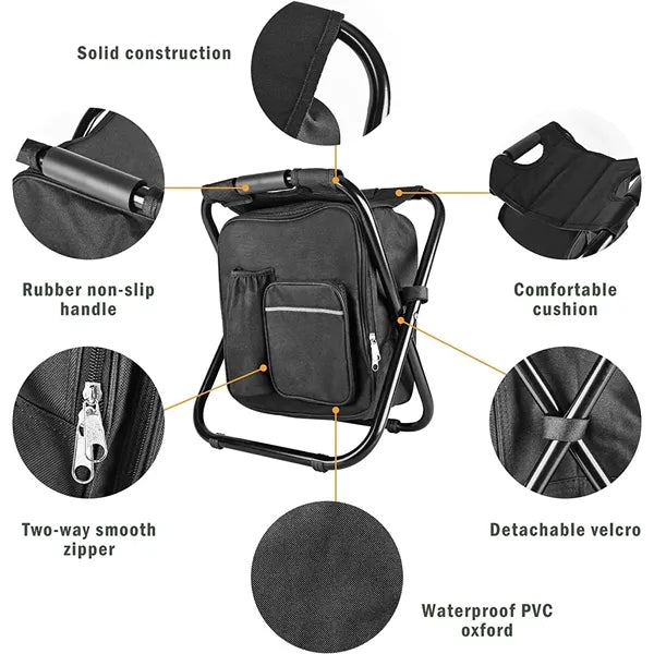 Folding Cooler Chair/Stool Backpack
