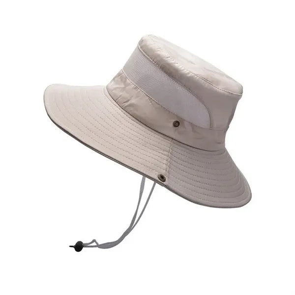 Unisex Breathable Wide Brim Bucket UPF50+ Sun Fishing Hat