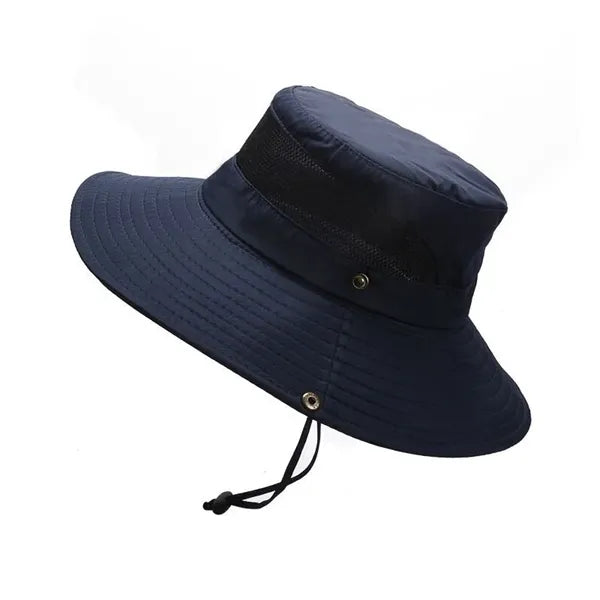 Unisex Breathable Wide Brim Bucket UPF50+ Sun Fishing Hat