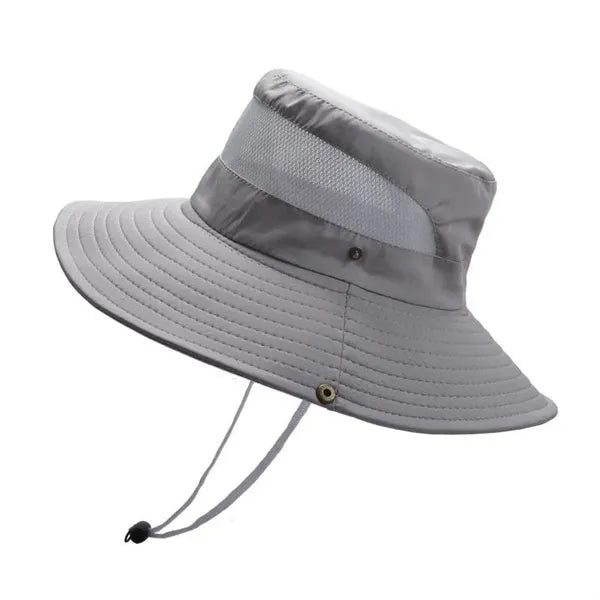 Unisex Breathable Wide Brim Bucket UPF50+ Sun Fishing Hat