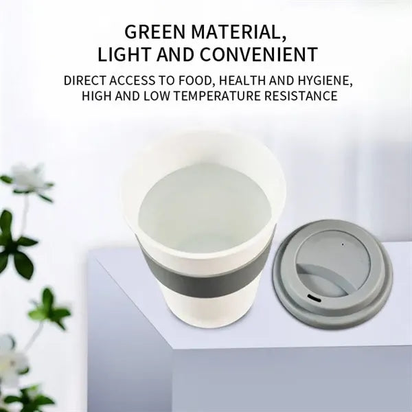 Portable Drinkware Coffee Plastic Cup With Silicone Lid