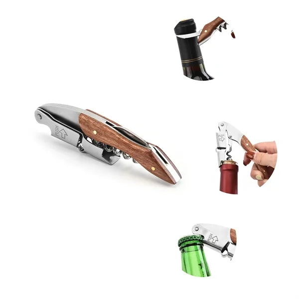 Stainless Steel Rosewood Multifunctional Bottle Opener