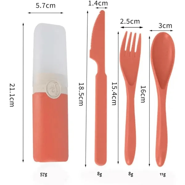 Portable Wheat Straw Tableware Set