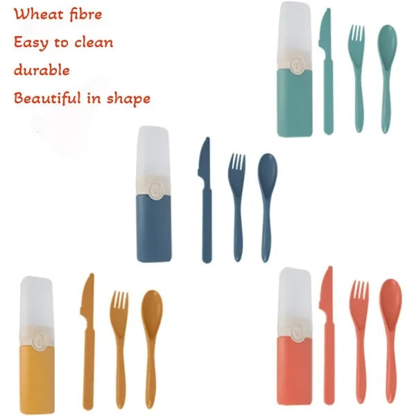Portable Wheat Straw Tableware Set