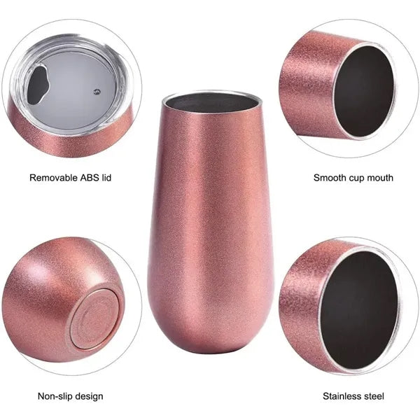 Double Wall Bottle 12oz Wine Champagne Tumbler