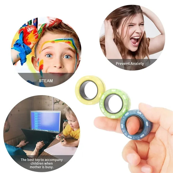 Magnetic Rings Fidget Toy Set