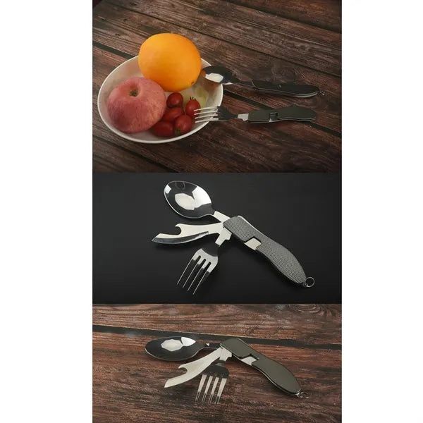 Outdoor Portable Stainless Steel 3-in-1 Foldable Knife