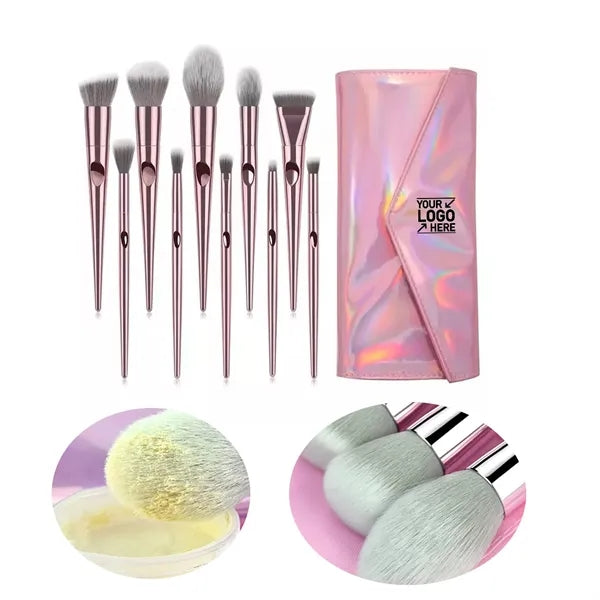 Beauty Blenders Cosmetic Bag Set With 10pcs Makeup Brush Kit