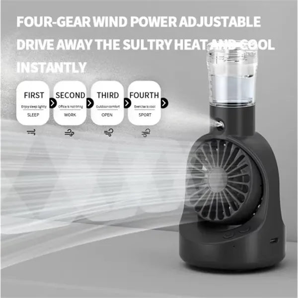 Personal Cooling Table Misting Spray Fan
