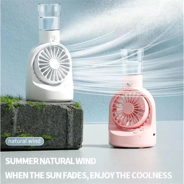 Handheld Mini Desktop Misting Spray Fan