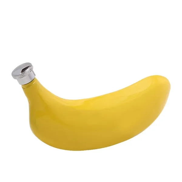 Stainless Steel Banana Shaped Flask With Funnel