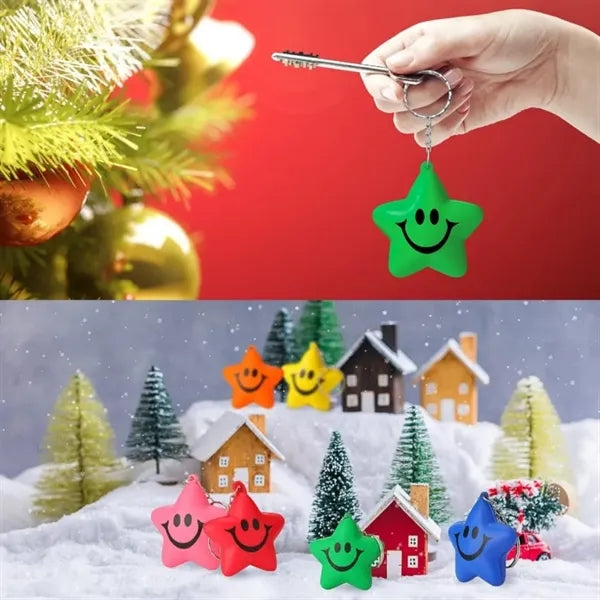 2" Star Stress Ball Keychains