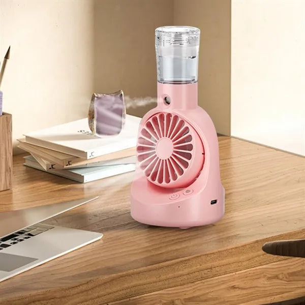 Portable Handheld Desk Misting Spray Fan