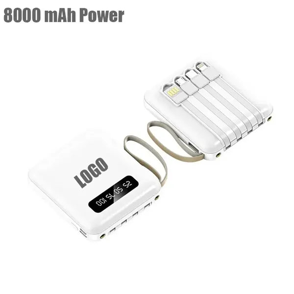 Portable Charger with Built-in Cable Cell Phone Power Bank