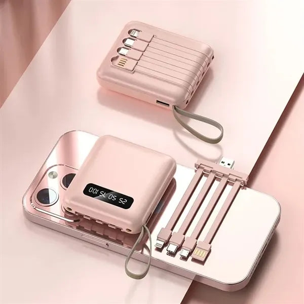 Portable Charger with Built-in Cable Cell Phone Power Bank