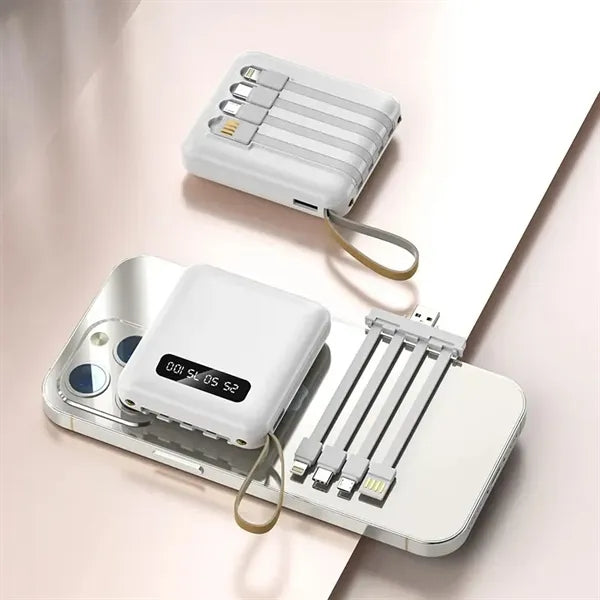Portable Charger with Built-in Cable Cell Phone Power Bank