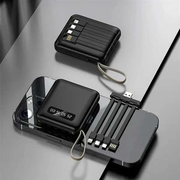 Portable Charger with Built-in Cable Cell Phone Power Bank