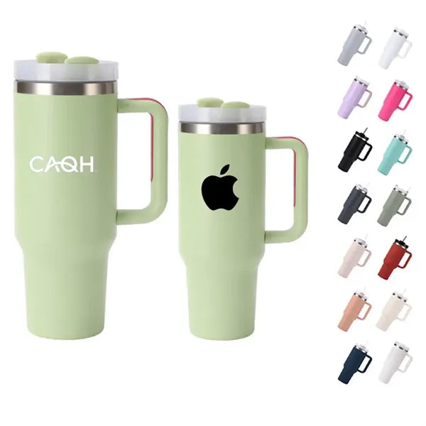 30oz Tumbler with Handle and Straw