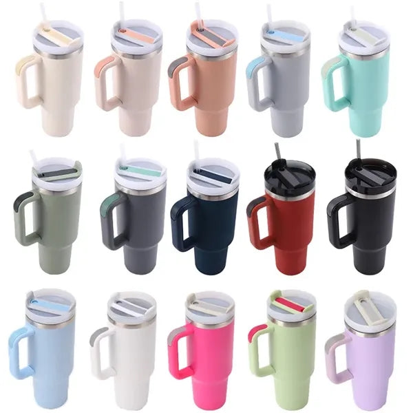 Stainless Steel Vacuum Insulated Tumbler with Lid and Straw