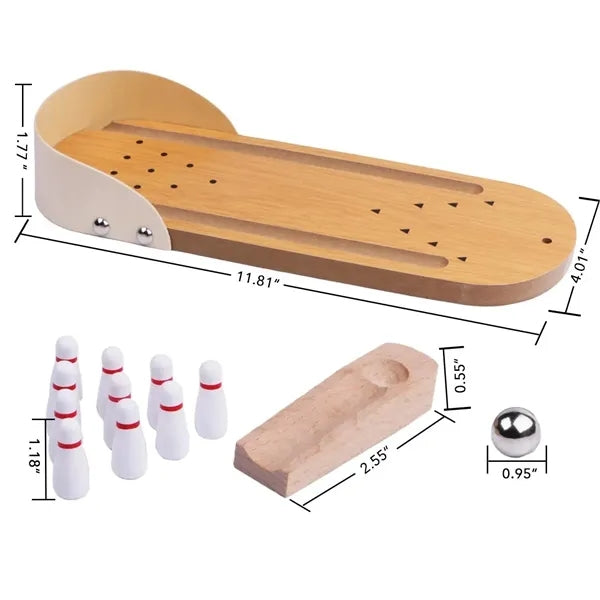 Mini Bowling Game Set Office Stress Relief Gadgets Toy