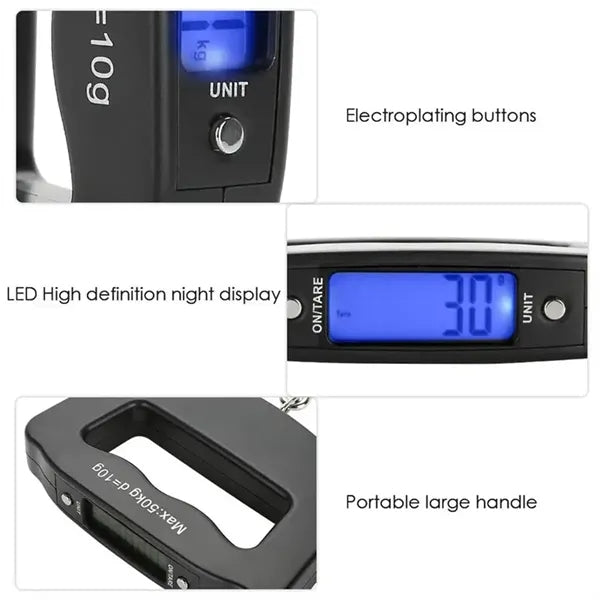 Portable Luggage Scale LCD Electronic Travel Digital Weighs
