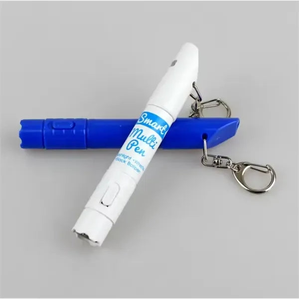 Multi-function Flashlight Whistle Ballpoint Pen