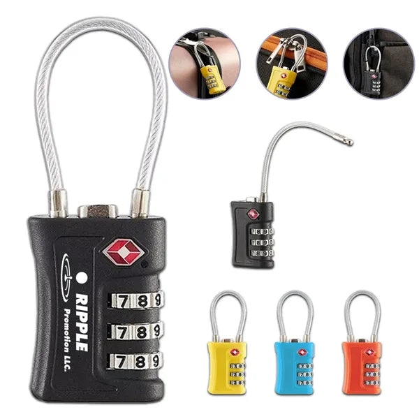 TSA 3-Bit Code Travel Luggage Suitcase Anti-theft Padlock
