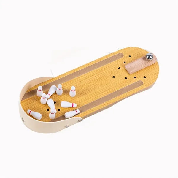 Desktop Wooden Bowling Game Set