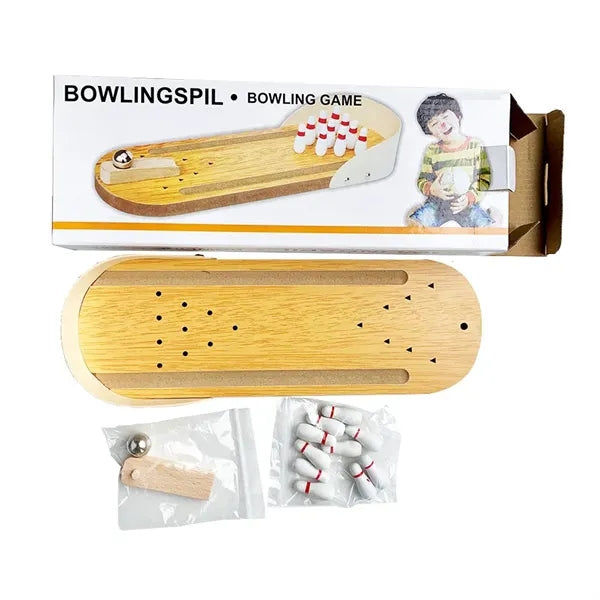 Desktop Wooden Bowling Game Set