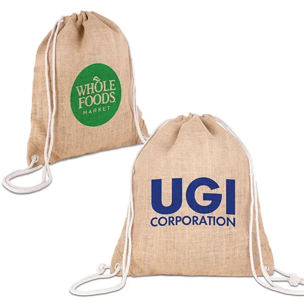 India Jute Drawstring Bag