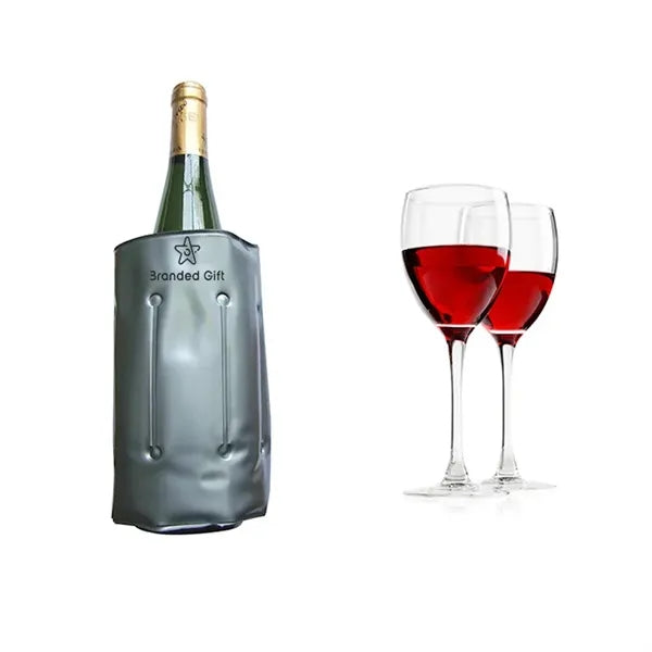PVC Wine Bottle Ice Cooler Bag with Cool Gel