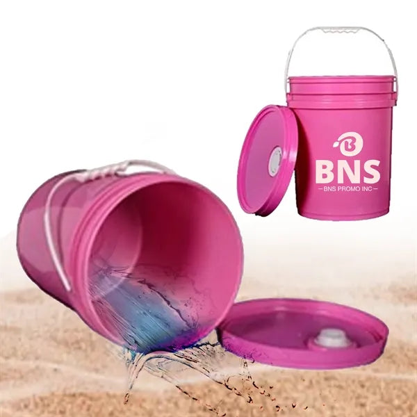5 Gallon Plastic Bucket with Handle, Mini Storage Bucket