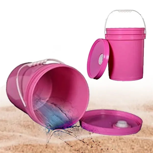 5 Gallon Plastic Bucket with Handle, Mini Storage Bucket