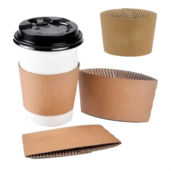 Disposable Corrugated Coffee Cup Covers, Insulated Cup Sleev