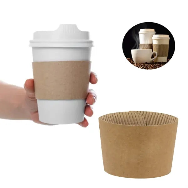 Disposable Corrugated Coffee Cup Covers, Insulated Cup Sleev