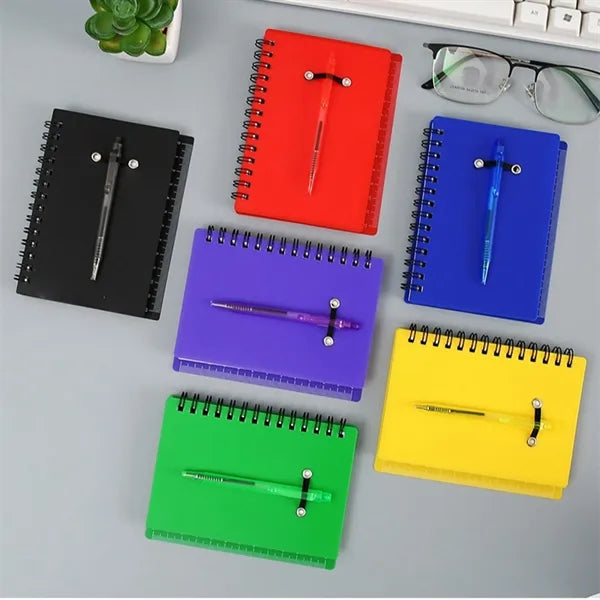 Spiral Looseleaf Notebook with Pen and Sticky Notes