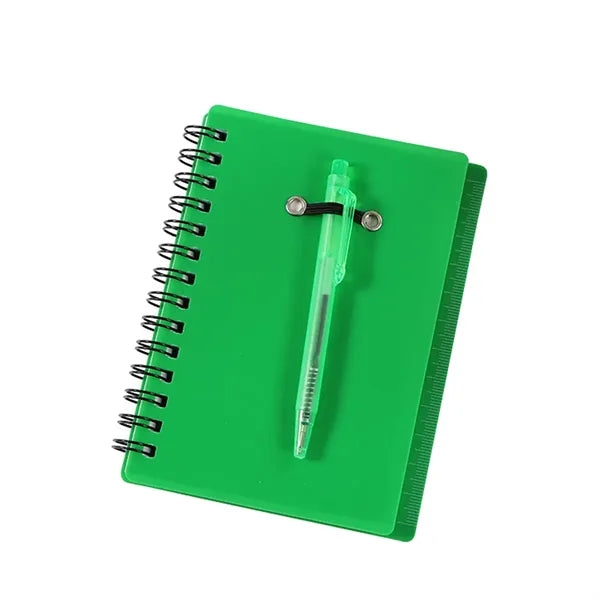 Spiral Looseleaf Notebook with Pen and Sticky Notes