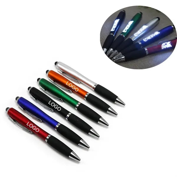 3 In 1 Stylus Pen LED Light Up Advertising Ballpoint