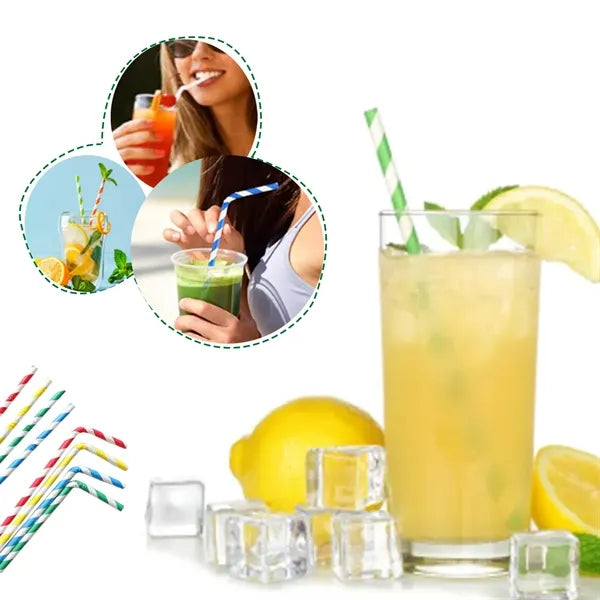 7.7-inch Custom Disposable Straws Cocktail Paper Straws