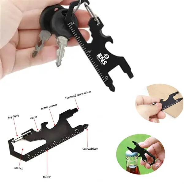 Keychain Multifunction Carabiner Clip Bottle Opener Wrench