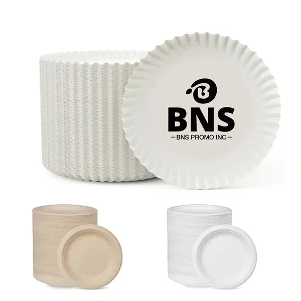 Round White Paper Plate Heavy Duty Disposable Paper Plate