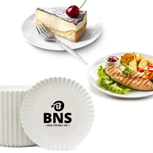 Round White Paper Plate Heavy Duty Disposable Paper Plate