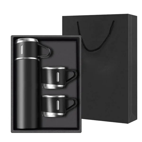 Stainless Steel Insulated Bottle Gift Set with Cups