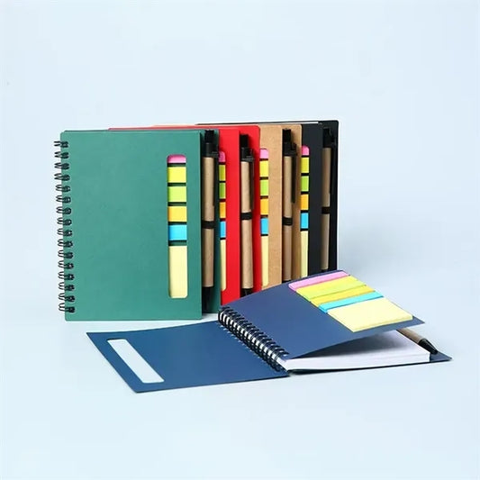 Spiral Notebook Sticky Notes Tabs with Pen