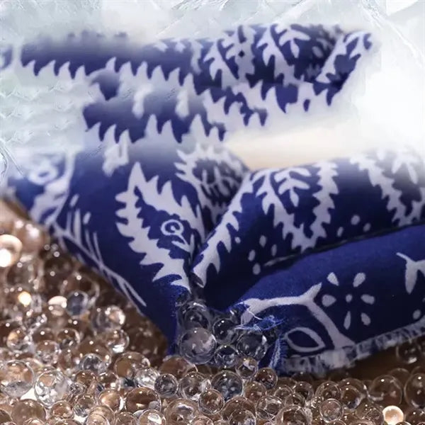 Cooling ice with sports bandana