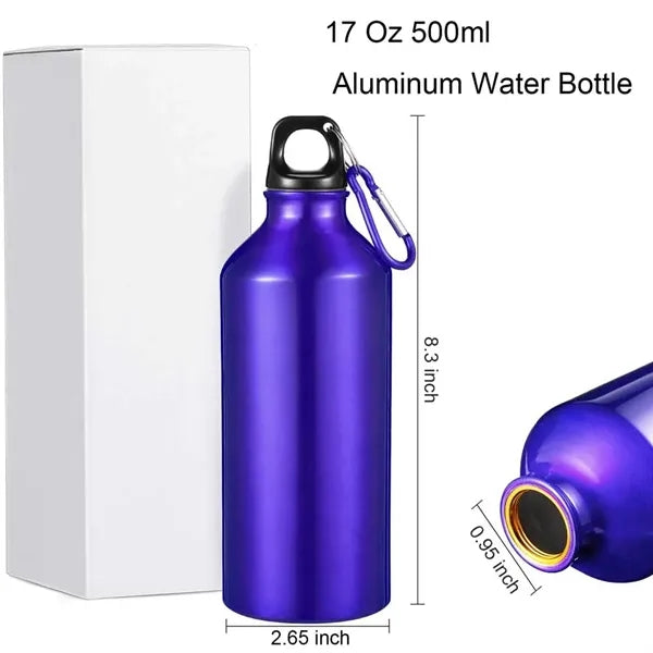 17 Oz Aluminum Water Bottles for Gym Sports Bicycle Camping