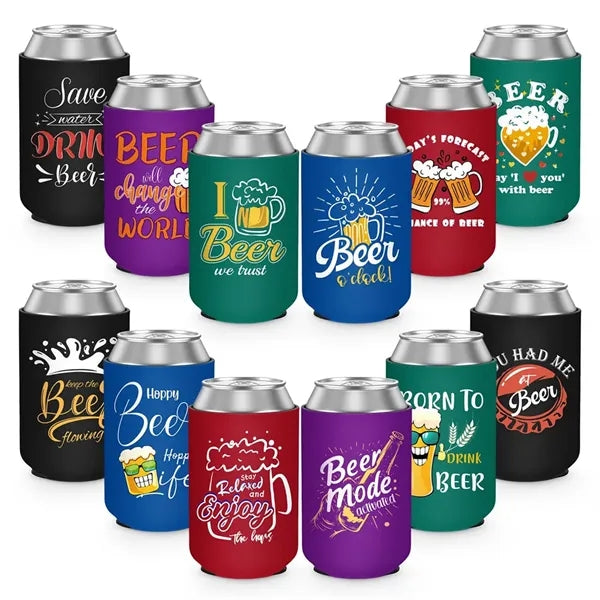 Can Cooler Sleeve for Beer Collapsible Drink Holder