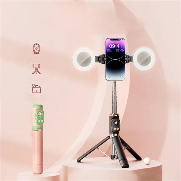 Integrated Mobile Selfie Stick Live Stream Tripod Fill Light
