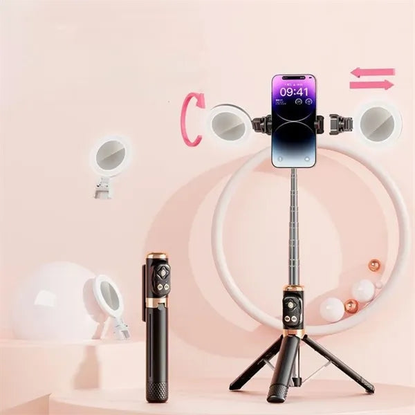 Integrated Mobile Selfie Stick Live Stream Tripod Fill Light