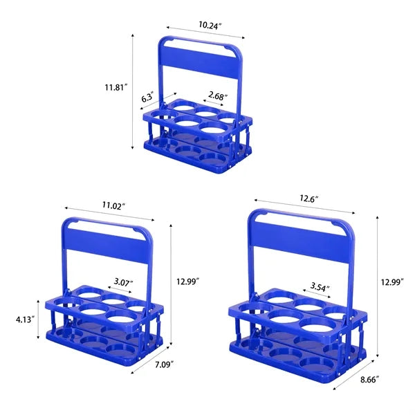 Portable Collapsible Six Bottle Plastic Beer Carrying Case